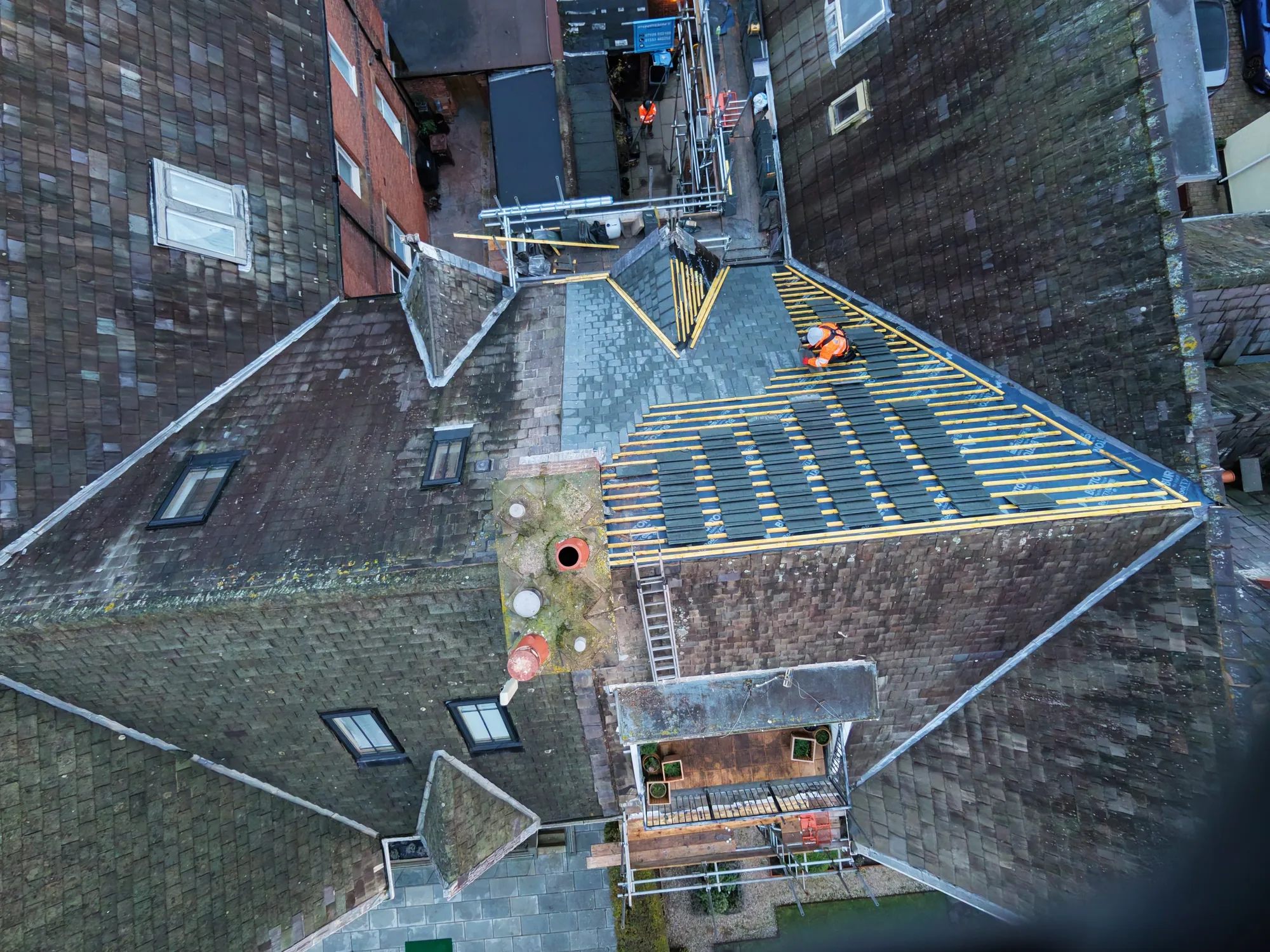 Slate detailing and fresh leadwork on the coastal re-roof