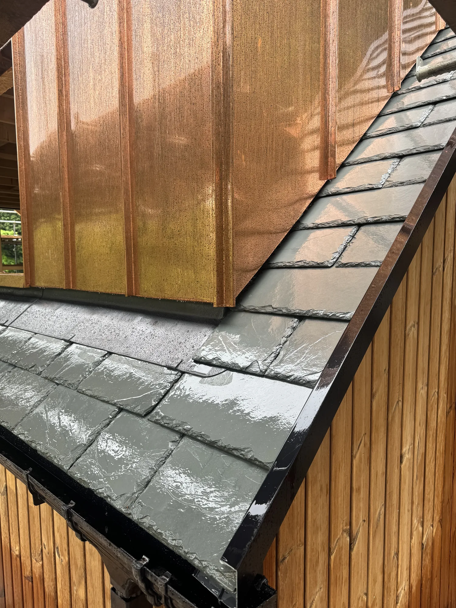 Natural slate roof detail by The Roofers Blackpool